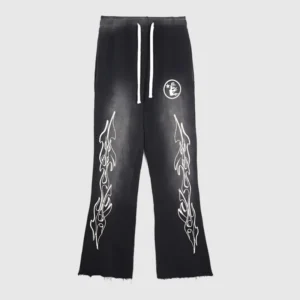 Hellstar Flame Flare Sweatpants Black